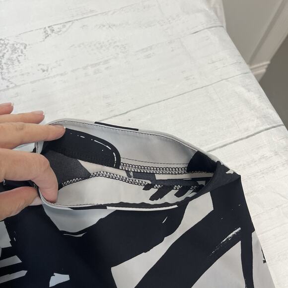 Porto San Francisco Italy Pants sz 2 Medium Black Gray Geometric Lantern Balloon - Picture 7 of 10